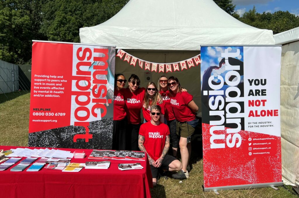 The music support Safe Hub tent and crew at Leeds festival